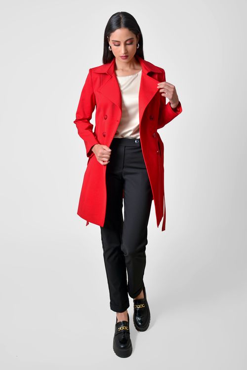 ABRIGO MUJER TRENCH MICROFIBRA