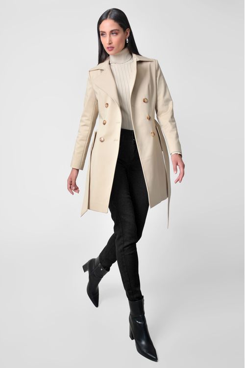 ABRIGO MUJER TRENCH MICROFIBRA