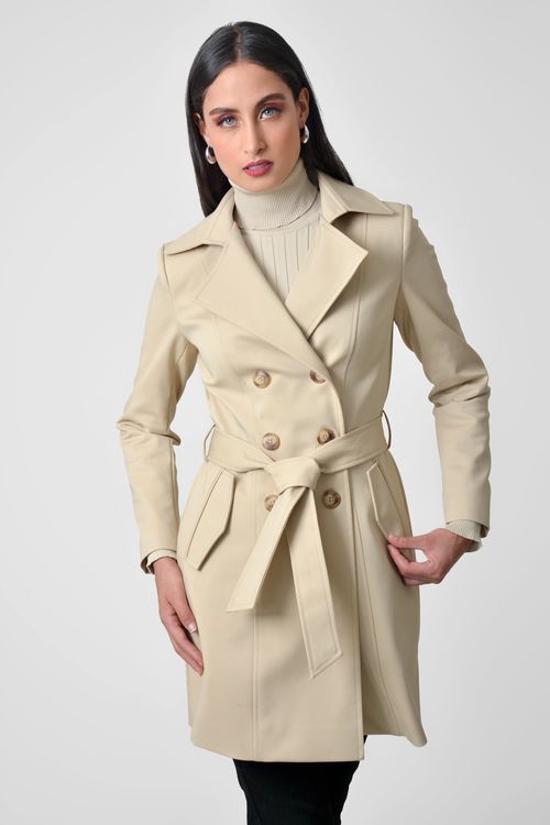 ABRIGO MUJER TRENCH MICROFIBRA