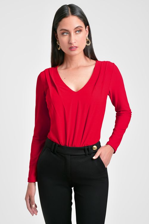 BODY MUJER ESCOTE DRAPEADO