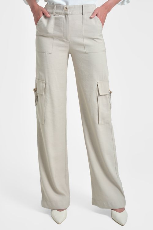 PANTALÓN MUJER CARGO EN CHALIS