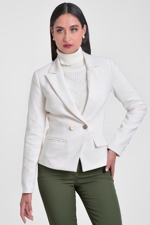 CHAQUETA MUJER EN PAÑO LIVIANO