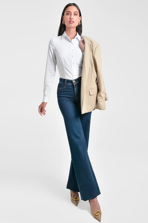 CAMISA MUJER SILUETA ENTALLADA