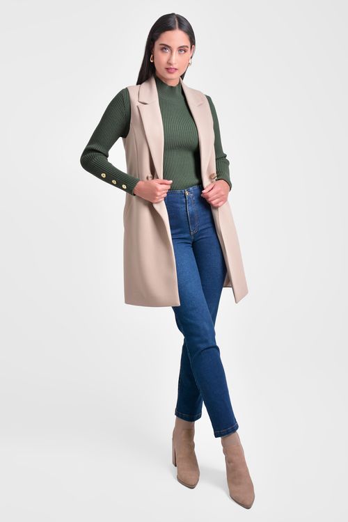 JERSEY MUJER EN TEJIDO ACANALADO