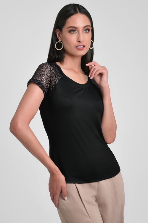 CAMISETA MUJER CON LENTEJUELAS