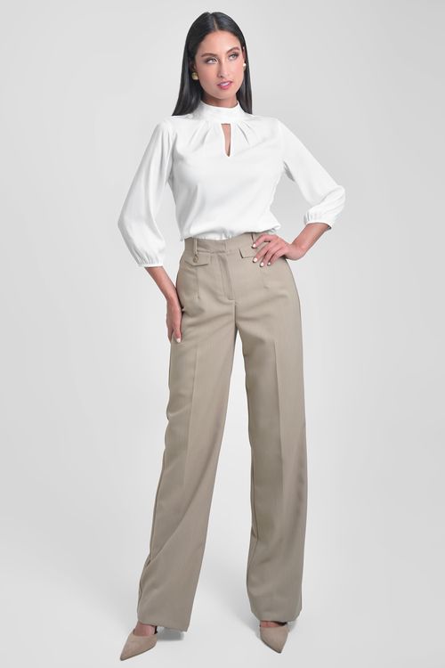 PANTALÓN MUJER EN TWILL STRECH