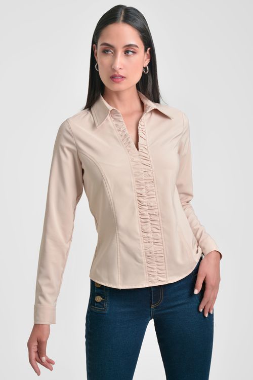 CAMISA MUJER CON CORTE ZURCIDO