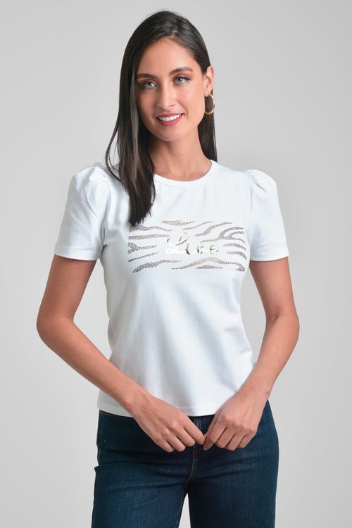 CAMISETA MUJER CON APLIQUE