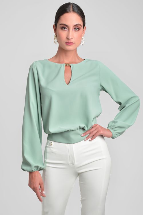 BLUSA MUJER CON HERRAJE