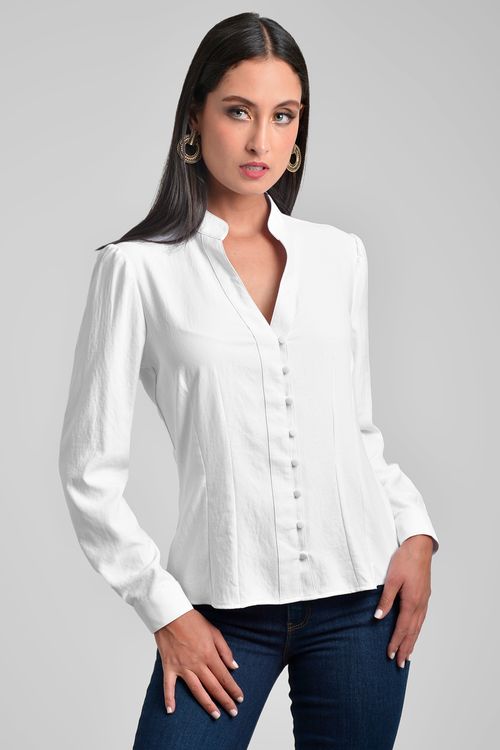 BLUSA MUJER CON DOBLE PINZA