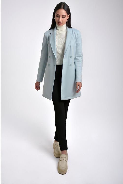 ABRIGO MUJER CRUZADO EN SUEDE