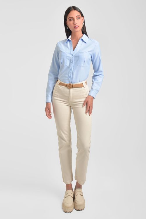 CAMISA MUJER ENTALLADA
