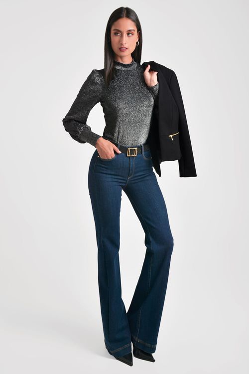 BLUSA MUJER VOLUMEN EN MANGAS