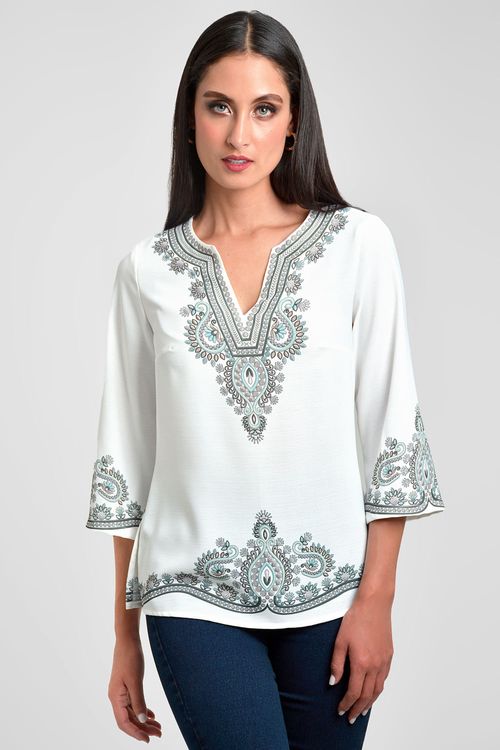 BLUSA MUJER CON SUBLIMADO