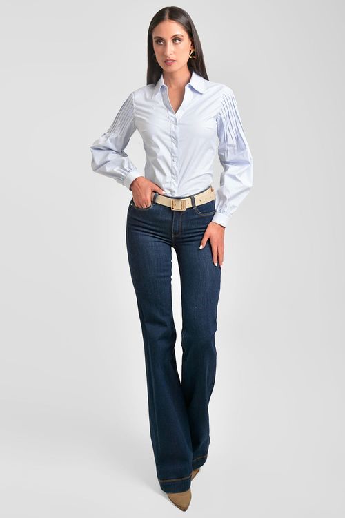 CAMISA MUJER CON ALFORZAS