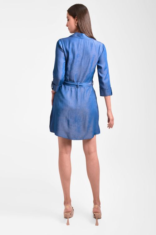 VESTIDO MUJER CON CINTURÓN