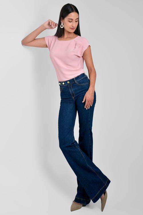 BLUSA MUJER EN PEACH STRECH