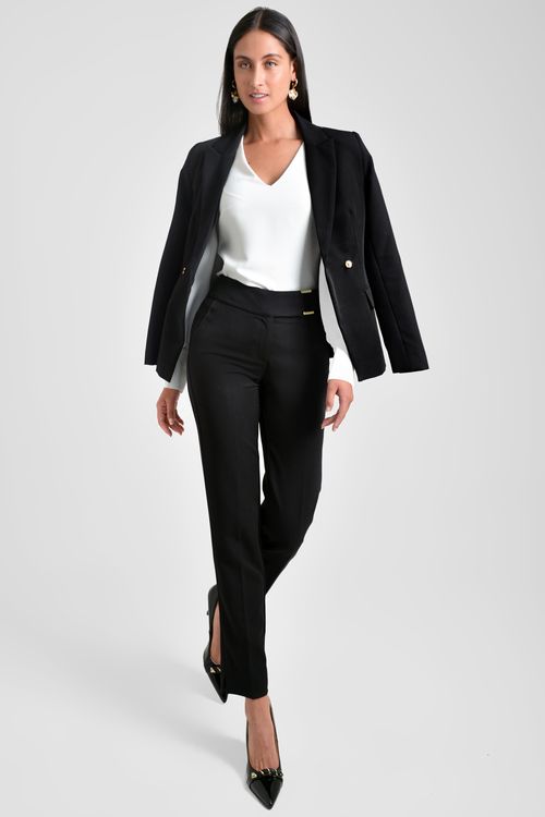 BLUSA EN CREPE ESCOTE EN V
