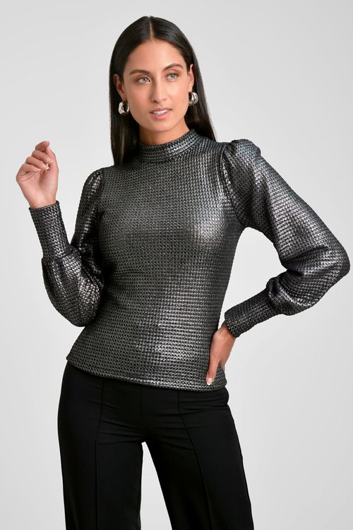 BLUSA MUJER SILUETA ENTALLADA