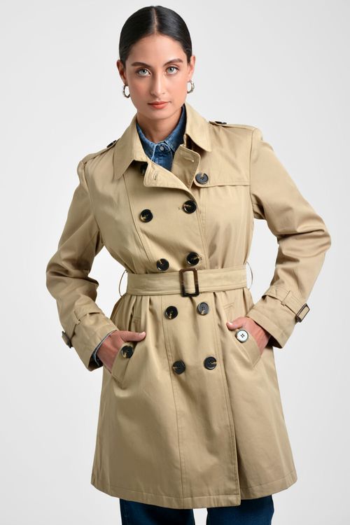ABRIGO MUJER ESTILO TRENCH