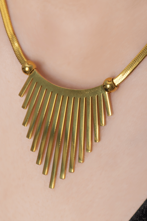 COLLAR RÍGIDO DIJE AFRICANO