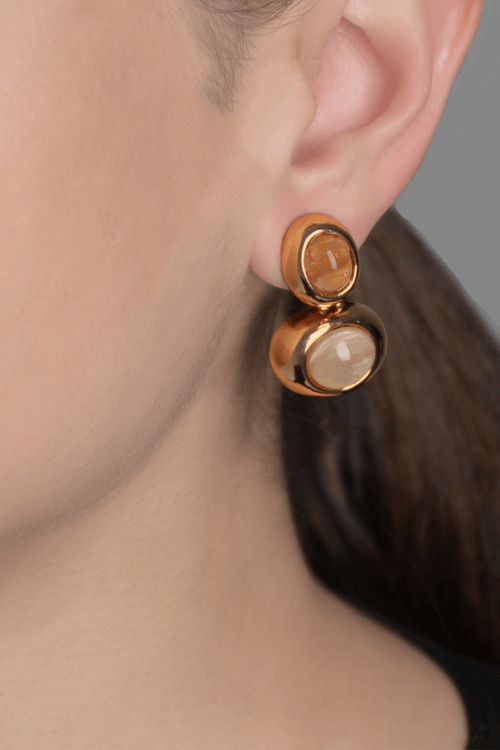ARETES COLGANTES OVALADOS