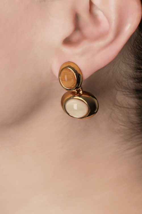 ARETES COLGANTES OVALADOS