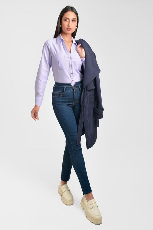 CAMISA MUJER ENTALLADA