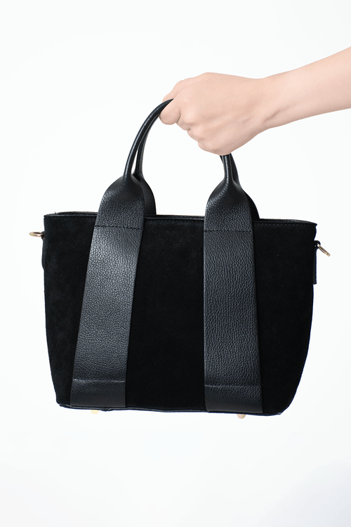 BOLSO MEDIANO ANTE Y PIEL