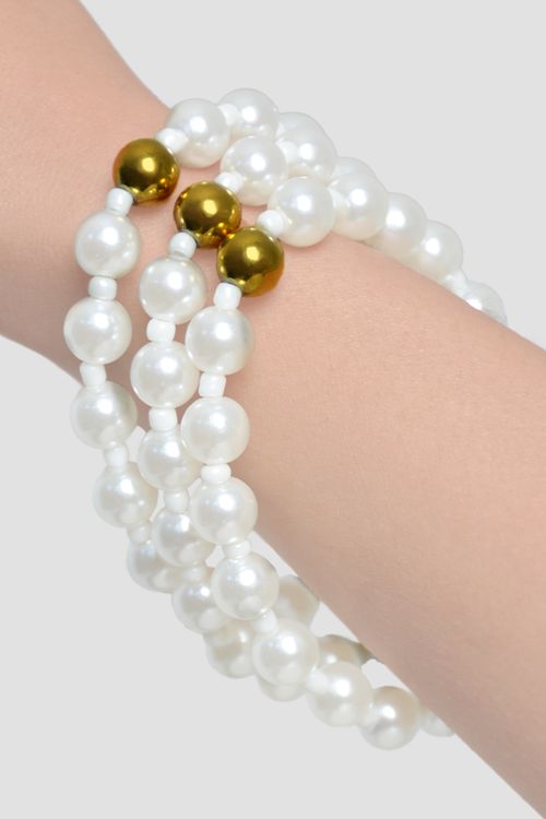 SET PULSERAS CON PERLAS