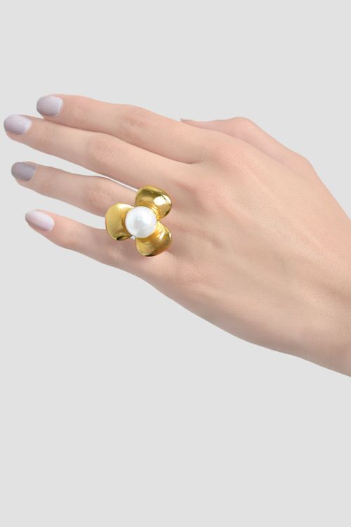 ANILLO FLOR CON PERLA