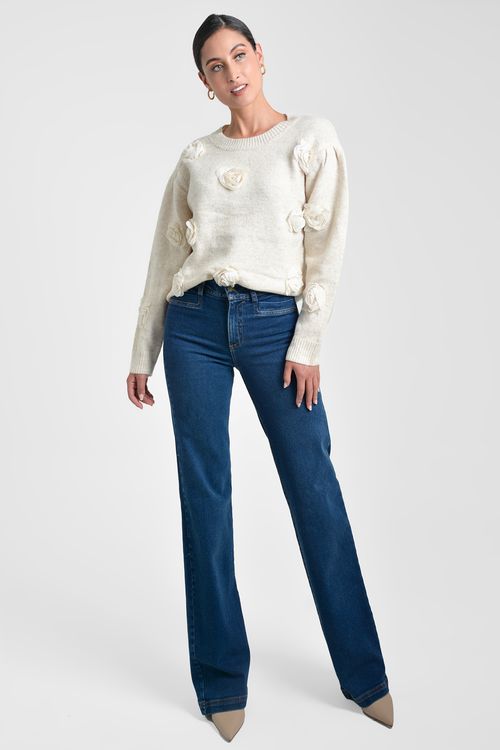 JERSEY MUJER CON FLORES