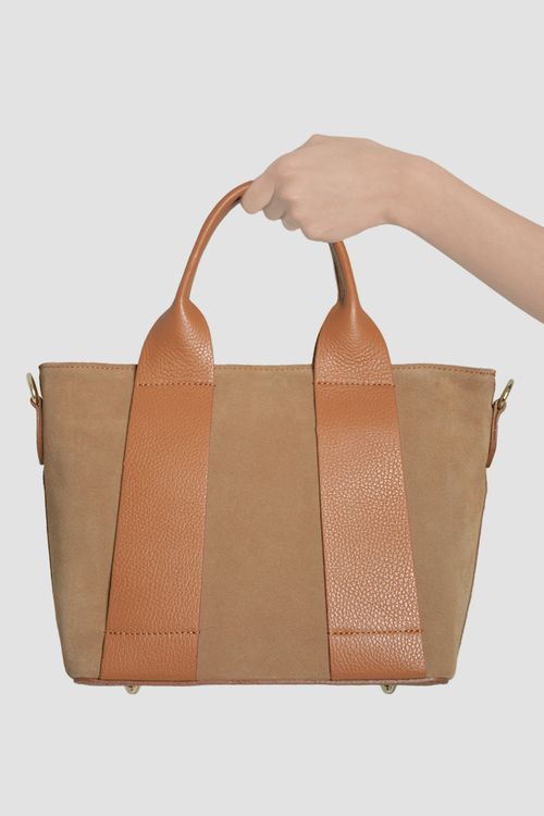 BOLSO MEDIANO ANTE Y PIEL