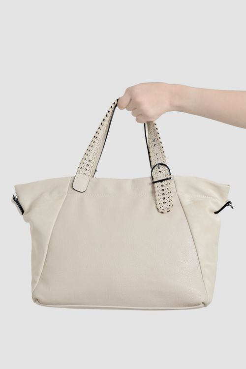 BOLSO GRANDE CON ASA TEJIDA MANO