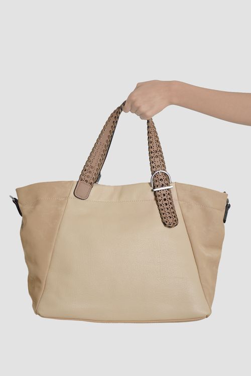 BOLSO GRANDE CON ASA TEJIDA MANO