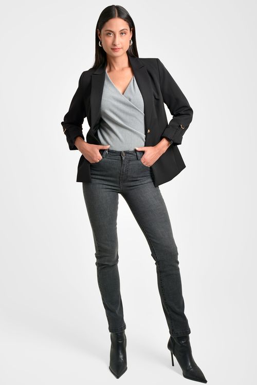 BLUSA MUJER PUNTO ESCOTE CRUZADO