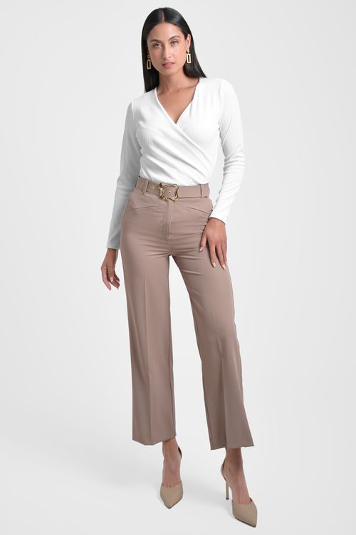 BLUSA MUJER PUNTO ESCOTE CRUZADO