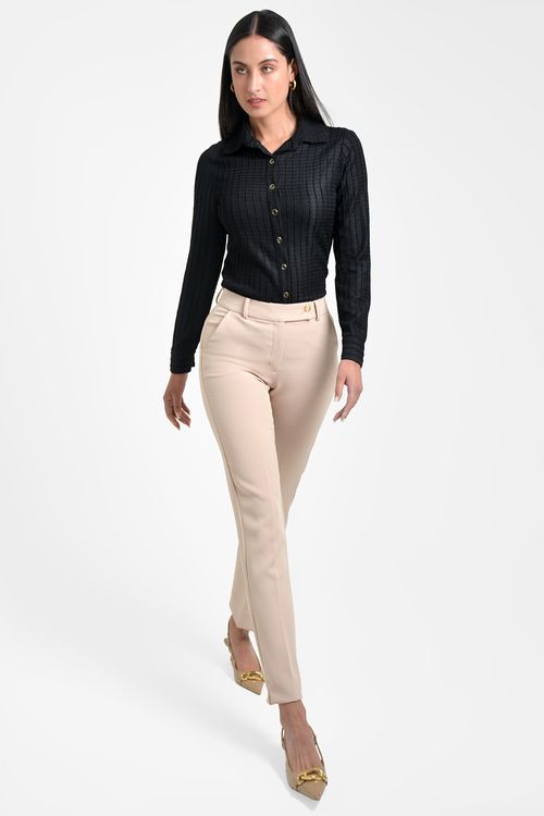 CAMISA MUJER PUNTO ENTALLADA