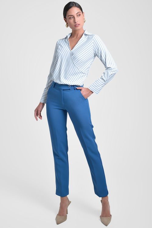 PANTALÓN MUJER CLASICO EN TWILL STRETCH