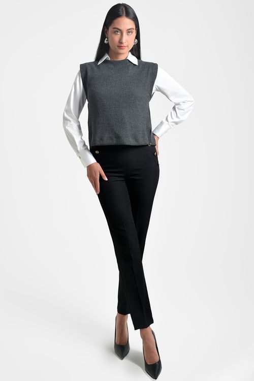 CHALECO MUJER EN PUNTO