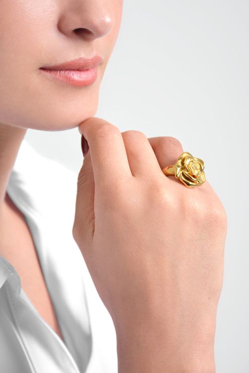 ANILLO MUJER ROSA EN RELIEVE