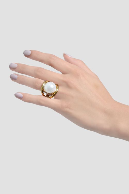 ANILLO DORADO PERLA