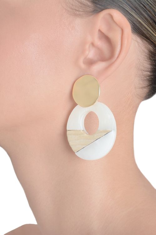 ARETES COLGANTES REDONDOS