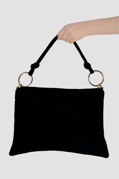 BOLSO MEDIANO ANTE DORADO