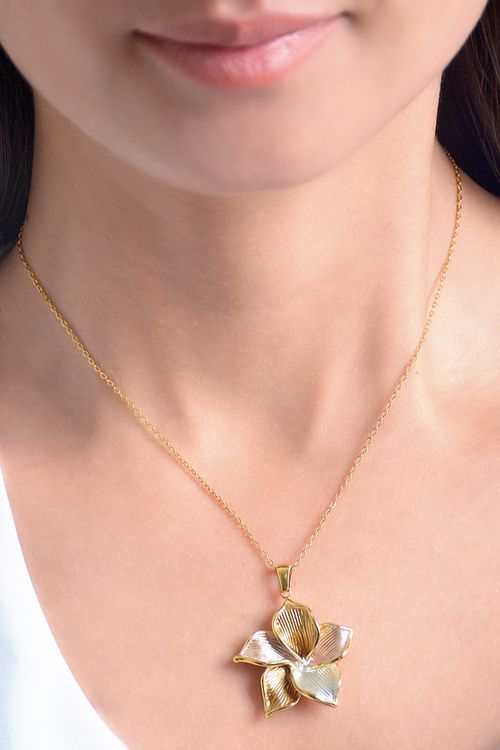 COLLAR MUJER FLOR TRICOLOR