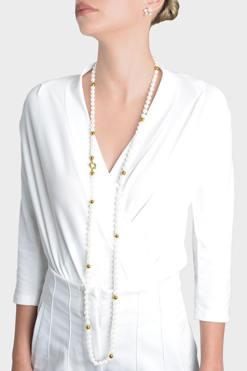 COLLAR LARGO CON PERLAS
