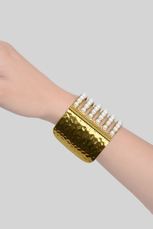 PULSERA RIGIDA PERLAS