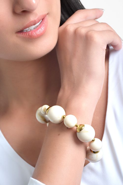 PULSERA MUJER BOLAS ACRILICO