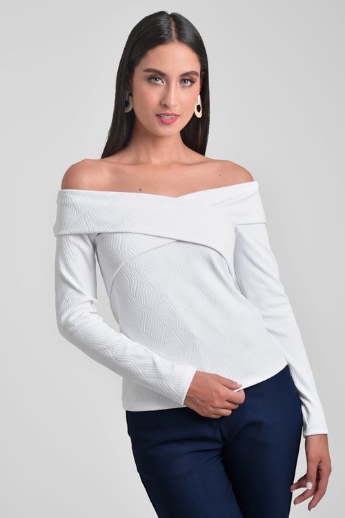 BLUSA MUJER ESCOTE CRUZADO