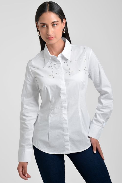 CAMISA MUJER SILUETA ENTALLADA